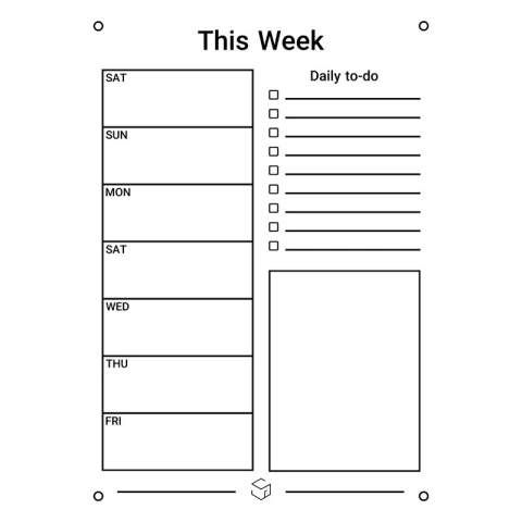 پلنر هفتگی مگنتی شفاف کامل نسخه انگلیسی کد 1001