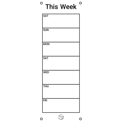 پلنر هفتگی مگنتی شفاف بدون یاداشت نسخه انگلیسی کد 1002