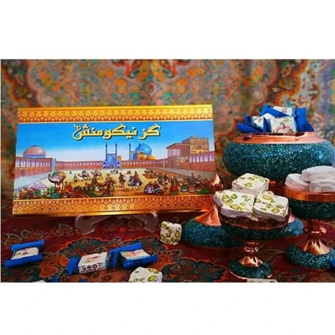 گز لقمه 18 درصد مغز پسته نیکومنش - 300 گرم